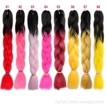 Crochet Braiding Ombre 60 Colors  24inches  Hair Extension Crochet Braids Jumbo Braids